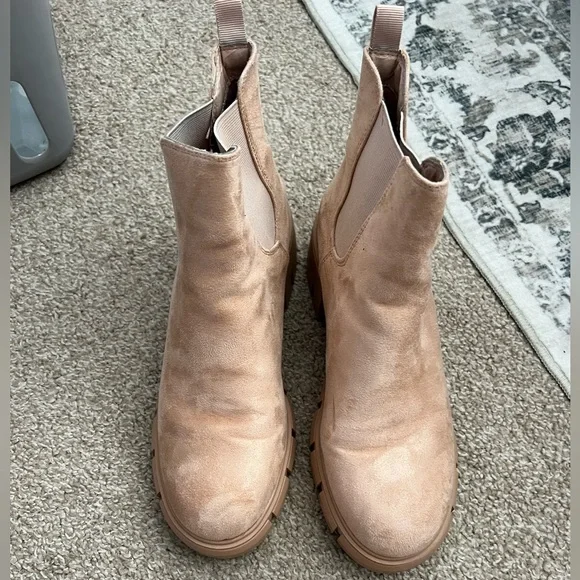 Tan Suede Ankle Boots - Picture 2 of 9